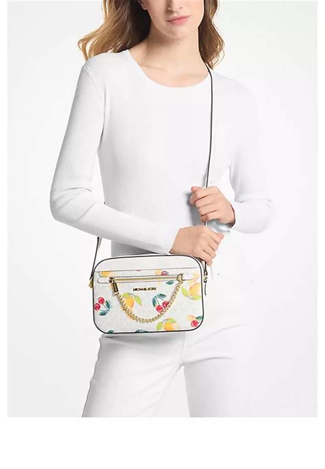 michael kors fruit print|Jet Set Large Fruit Print Logo Crossbody Bag .